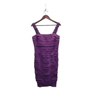 Stunning purple ruffled dress by Signature by Sangria Size 12